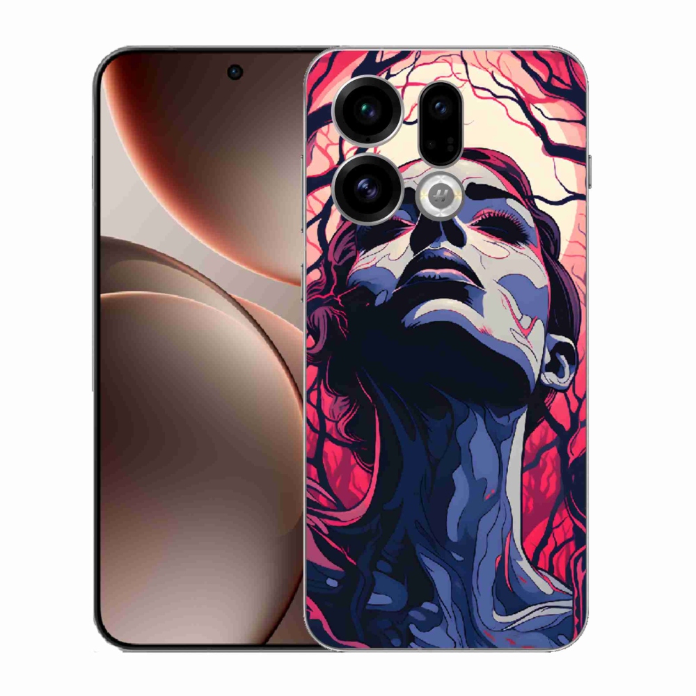 Gélový kryt mmCase na Oppo Find X9 - abstraktná tvár