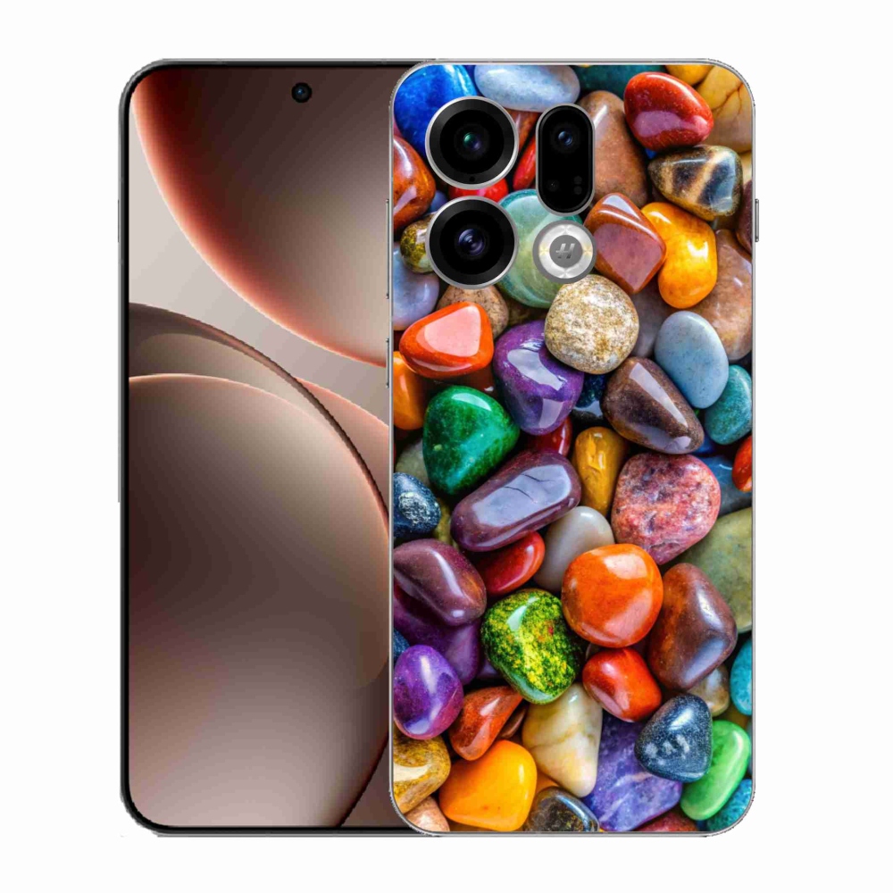 Gélový kryt mmCase na Oppo Find X9 - farebné kamienky