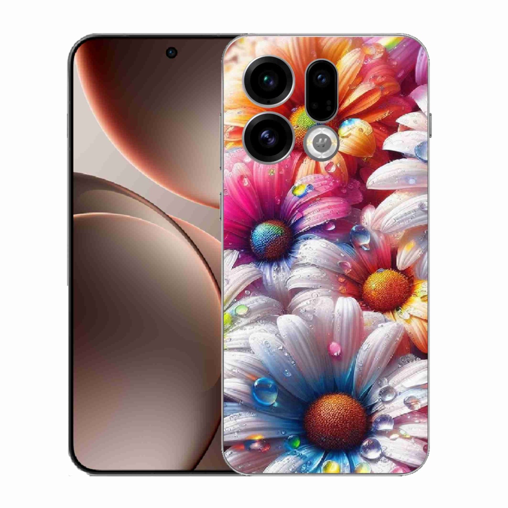 Gélový kryt mmCase na Oppo Find X9 - farebné margaréty