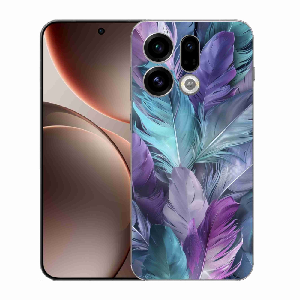 Gélový kryt mmCase na Oppo Find X9 - farebné perie 2