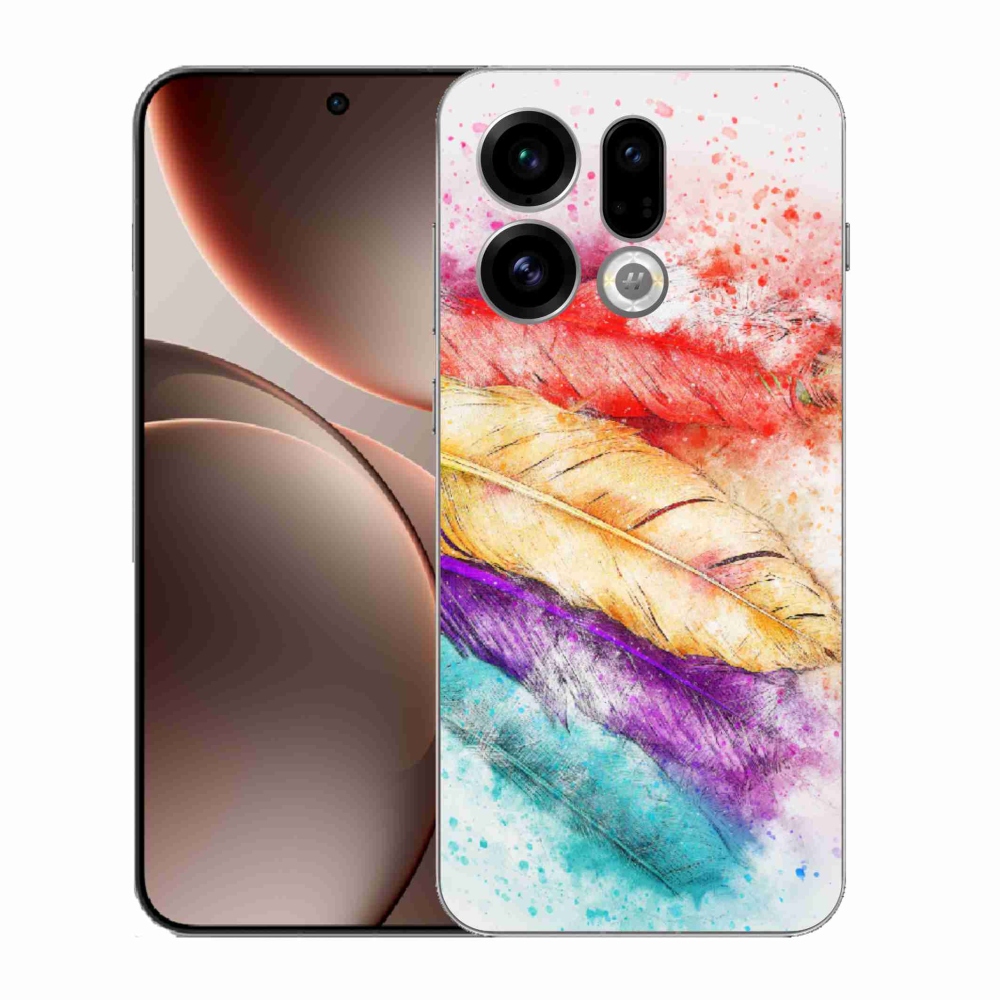 Gélový kryt mmCase na Oppo Find X9 - farebné perie