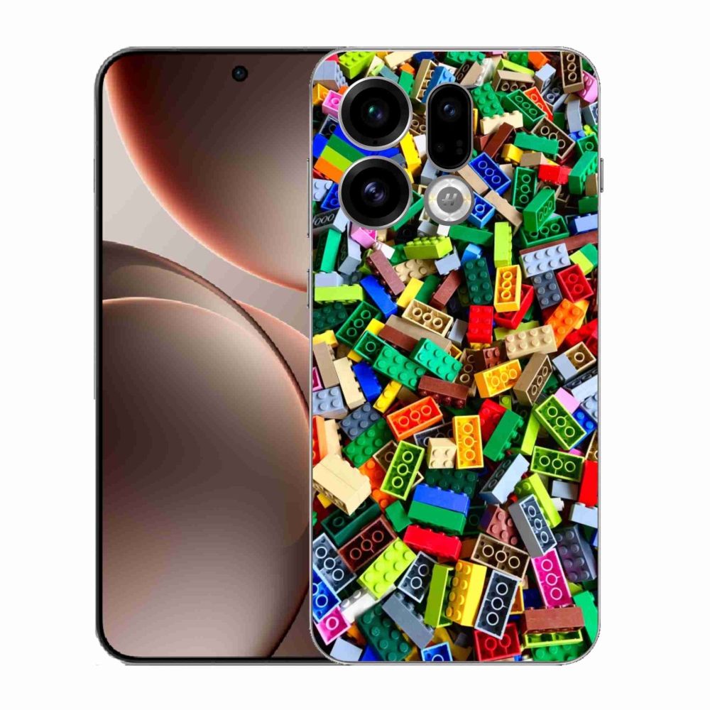 Gélový kryt mmCase na Oppo Find X9 - farebné stavebné kocky