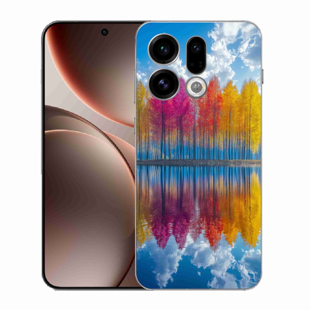 Gélový kryt mmCase na Oppo Find X9 - farebné stromy
