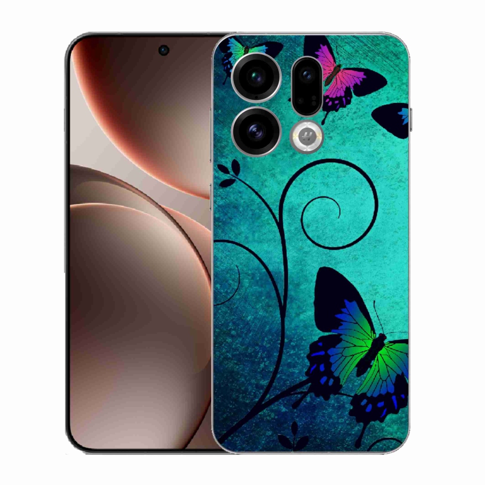 Gélový kryt mmCase na Oppo Find X9 - farební motýle