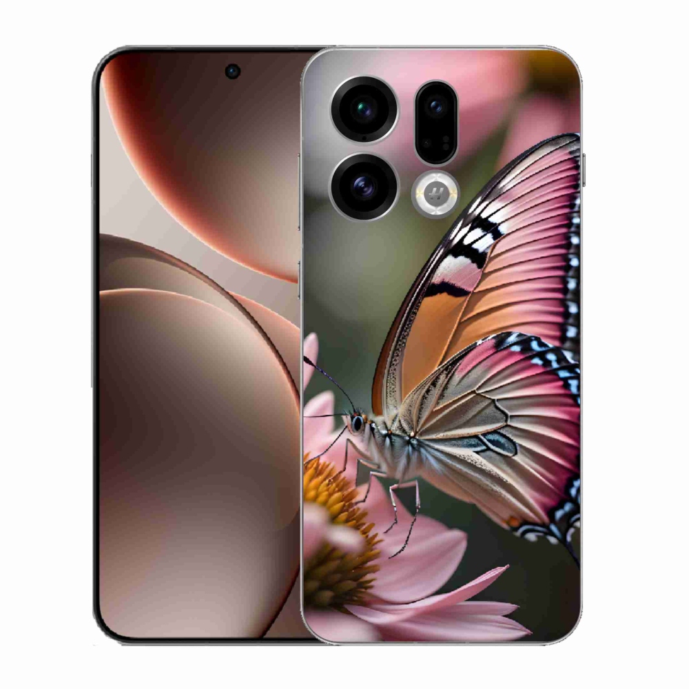 Gélový kryt mmCase na Oppo Find X9 - farebný motýľ