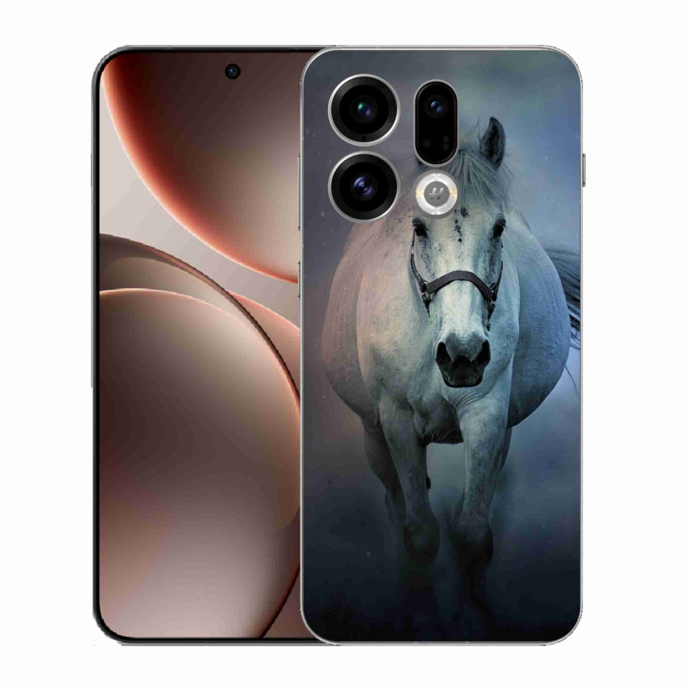 Gélový kryt mmCase na Oppo Find X9 - bežiaci biely kôň