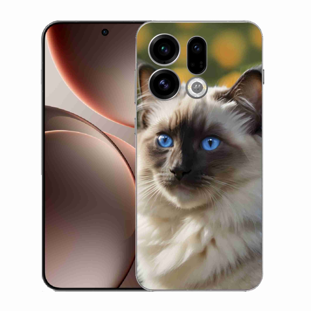 Gélový kryt mmCase na Oppo Find X9 - biely ragdoll