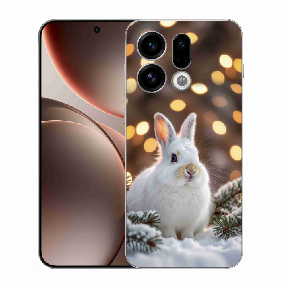 Gélový kryt mmCase na Oppo Find X9 - biely zajac