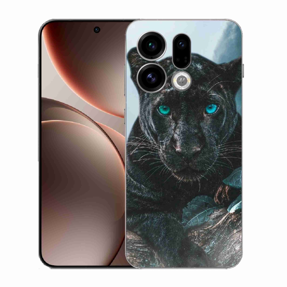 Gélový kryt mmCase na Oppo Find X9 - čierny panter