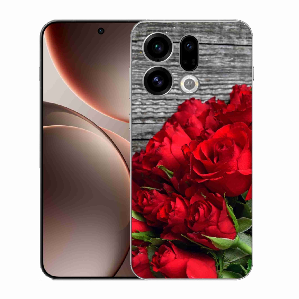 Gélový kryt mmCase na Oppo Find X9 - červené ruže