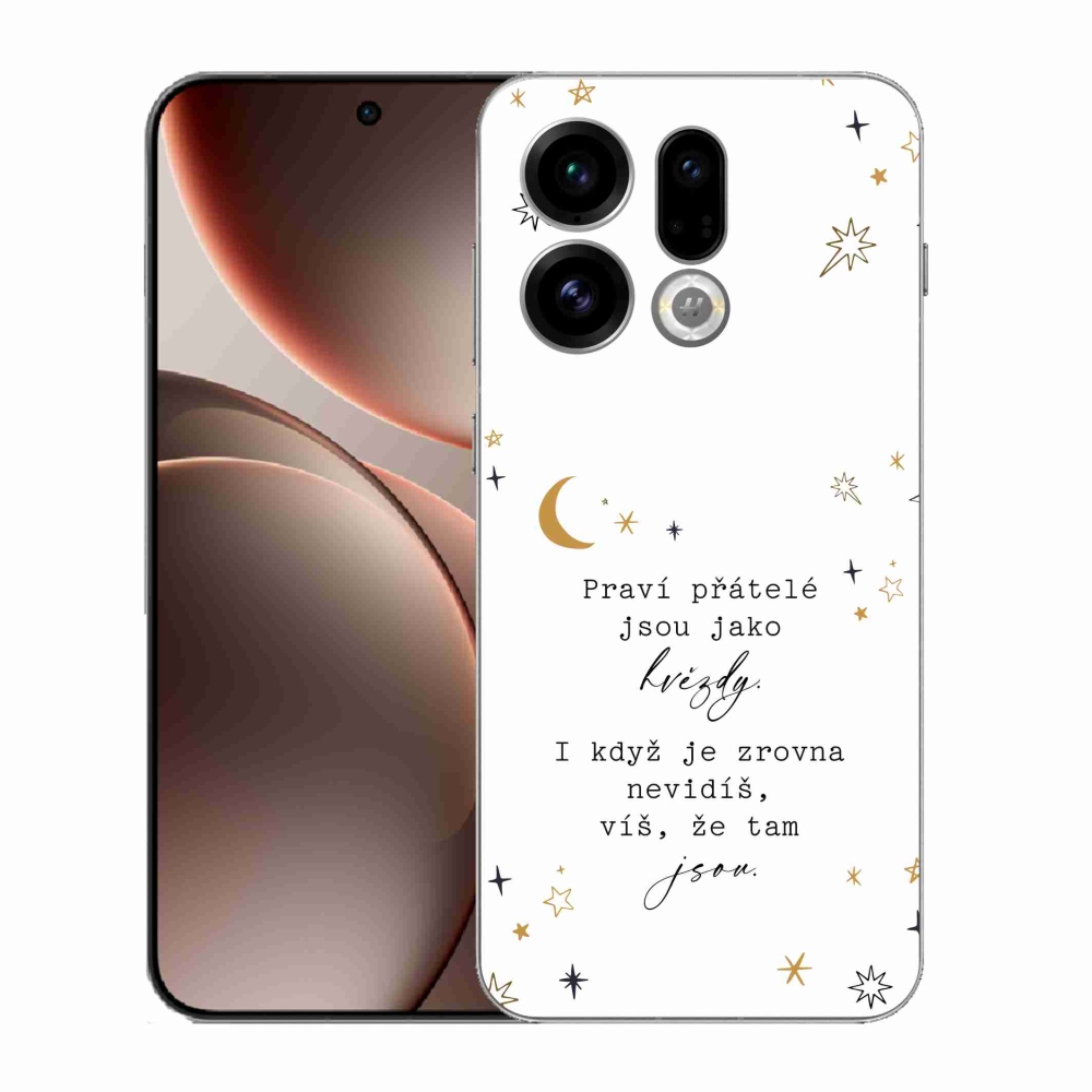Gélový kryt mmCase na Oppo Find X9 - citát 6 biele pozadie