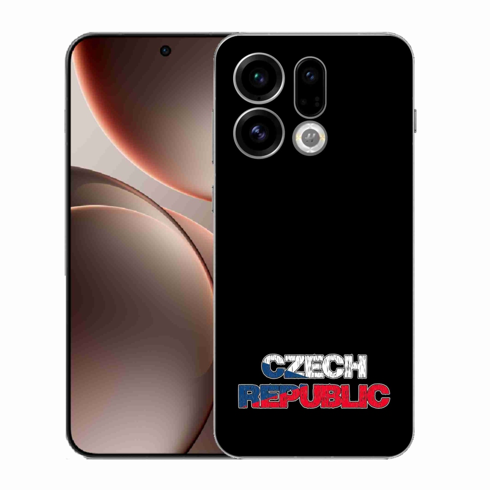 Gélový kryt mmCase na Oppo Find X9 - Slovak Republic čierne pozadie