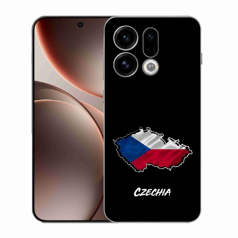 Gélový kryt mmCase na Oppo Find X9 - Slovakia čierne pozadie