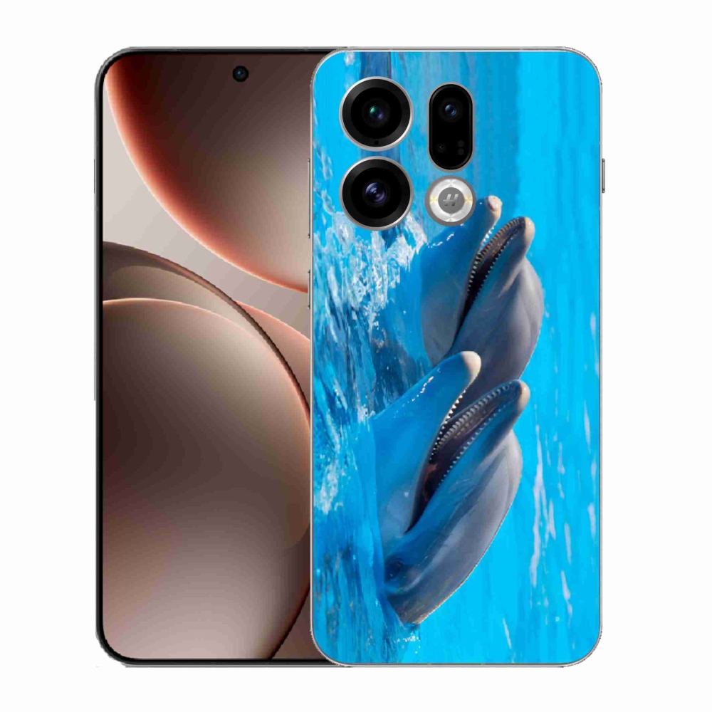 Gélový kryt mmCase na Oppo Find X9 - delfíny