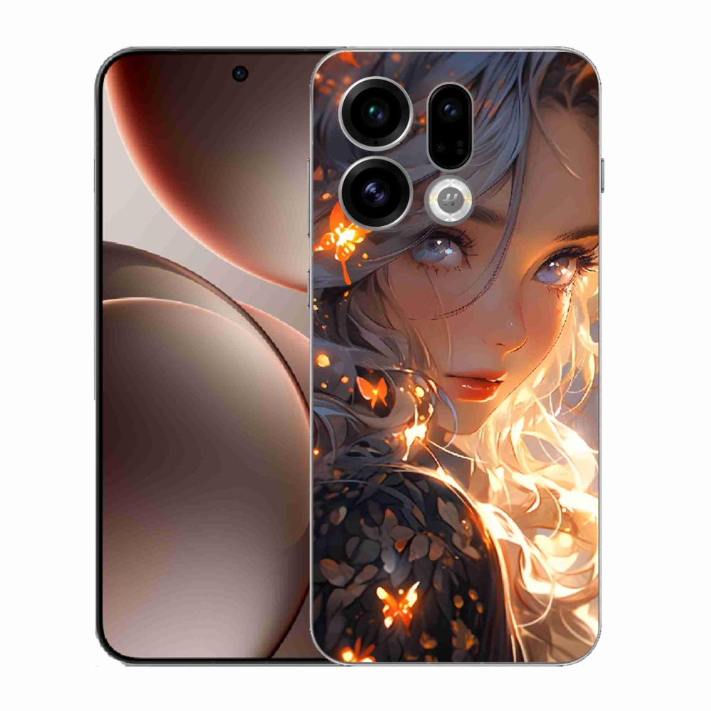 Gélový kryt mmCase na Oppo Find X9 - dievča a motýle