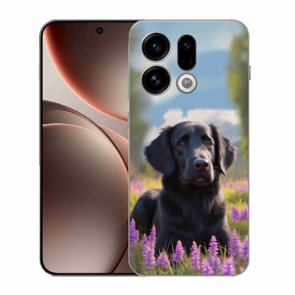 Gélový kryt mmCase na Oppo Find X9 - elegantný čierny retriever
