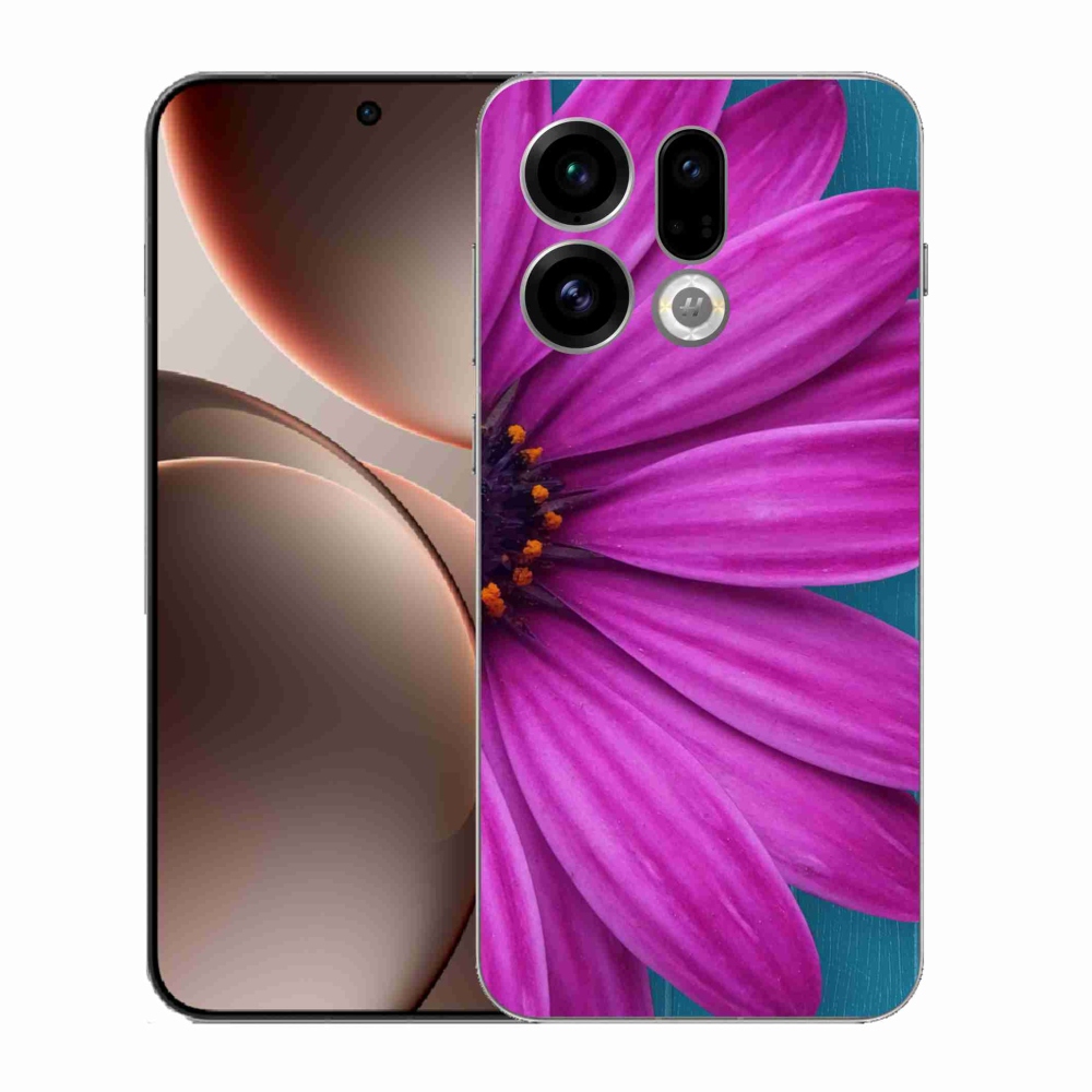 Gélový kryt mmCase na Oppo Find X9 - fialová margaréta