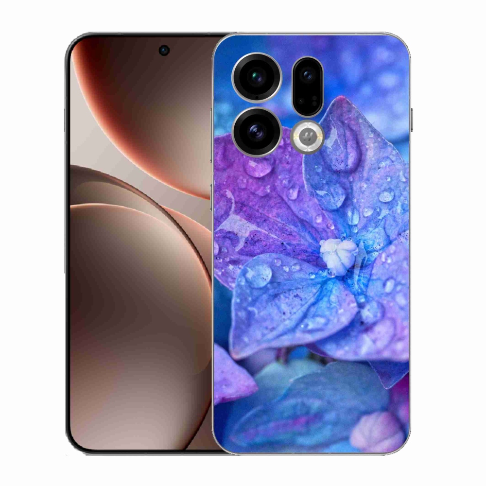 Gélový kryt mmCase na Oppo Find X9 - fialový kvet