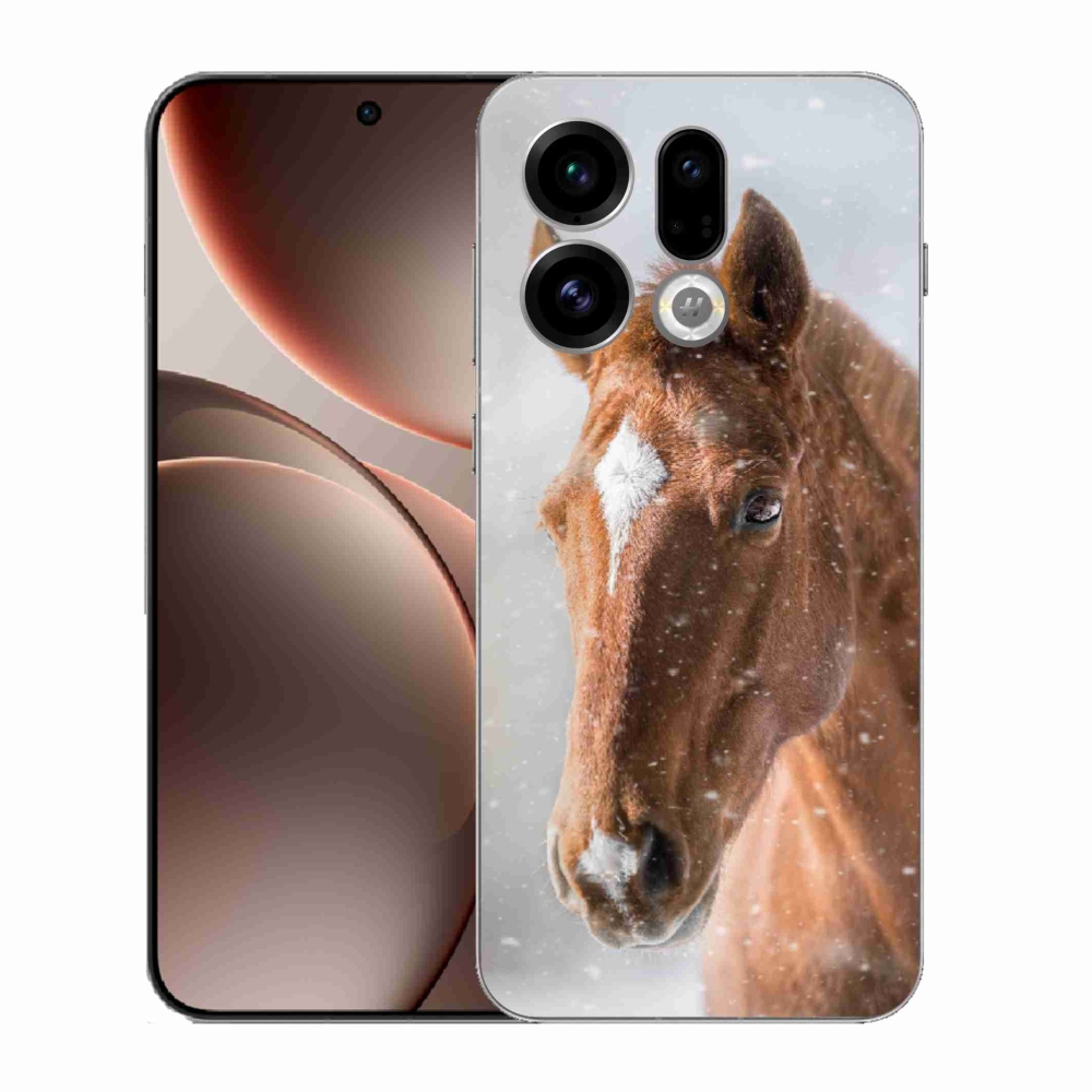 Gélový kryt mmCase na Oppo Find X9 - hnedý kôň 2