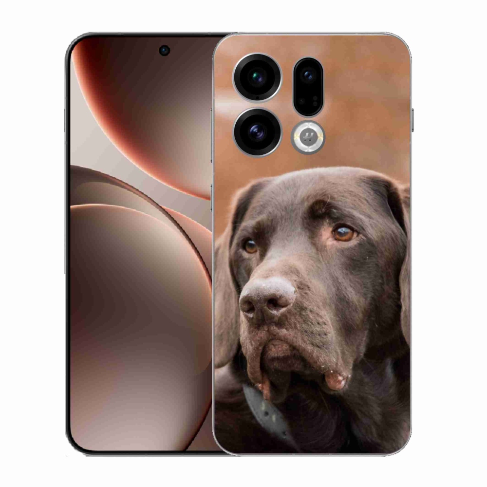 Gélový kryt mmCase na Oppo Find X9 - hnedý labrador