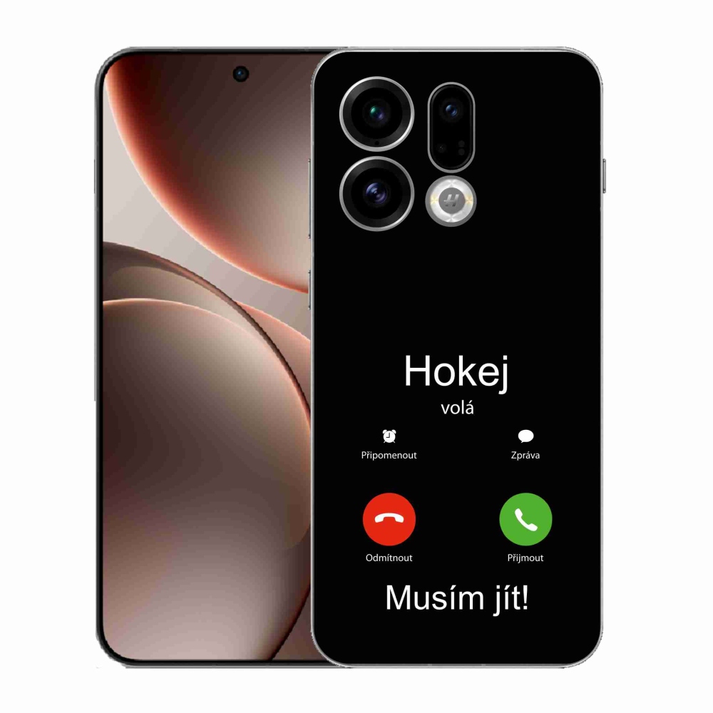 Gélový kryt mmCase na Oppo Find X9 - hokej volá čierne pozadie
