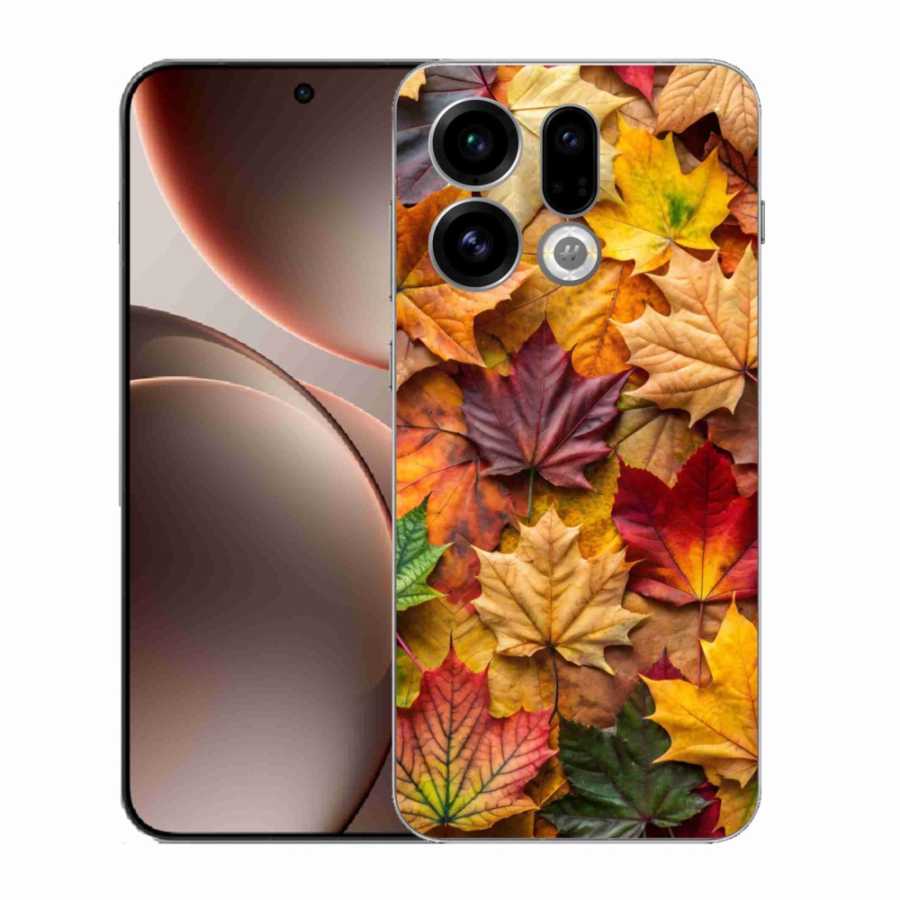 Gélový kryt mmCase na Oppo Find X9 - javorové listy 2