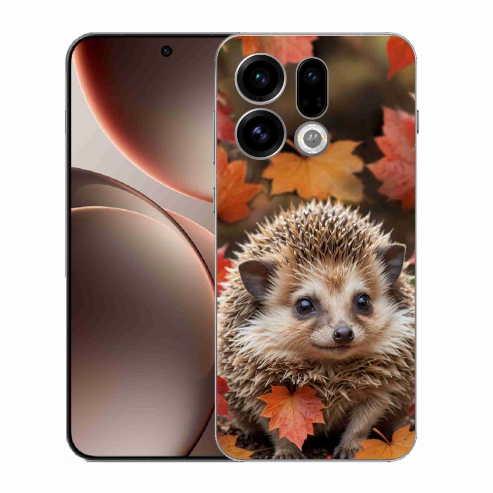 Gélový kryt mmCase na Oppo Find X9 - ježko v lístia