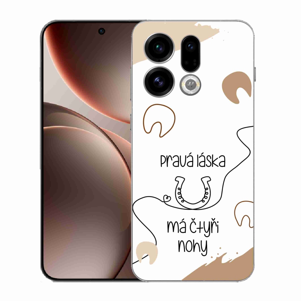 Gélový kryt mmCase na Oppo Find X9 - konský motív biele pozadie