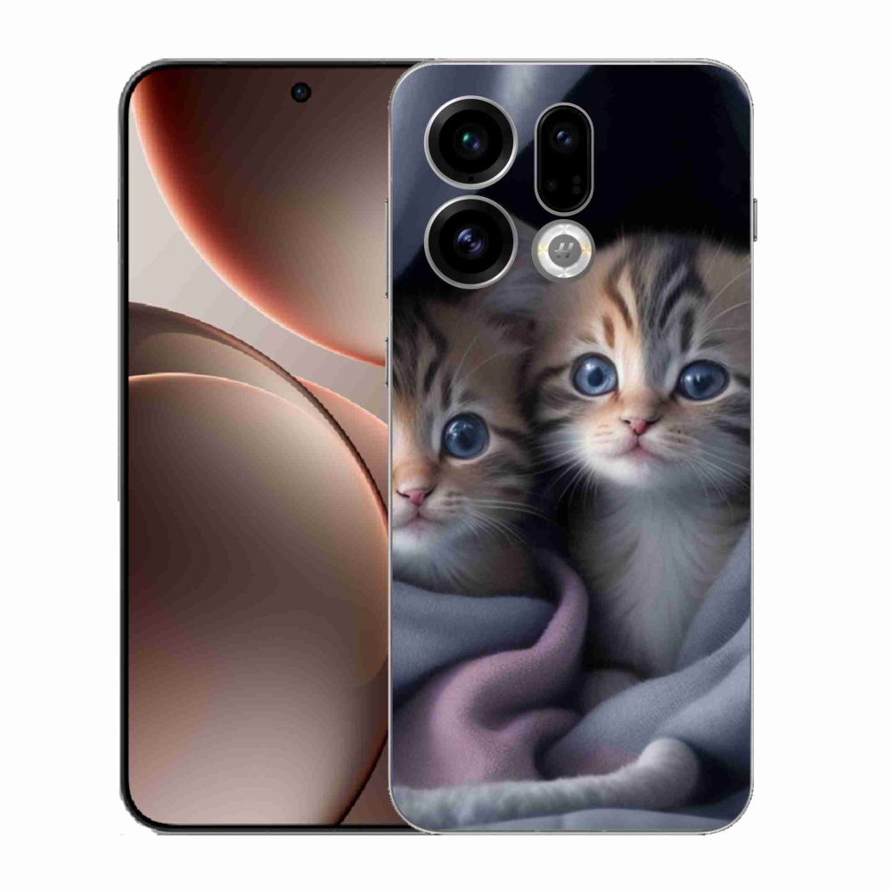 Gélový kryt mmCase na Oppo Find X9 - mačacie duo 2