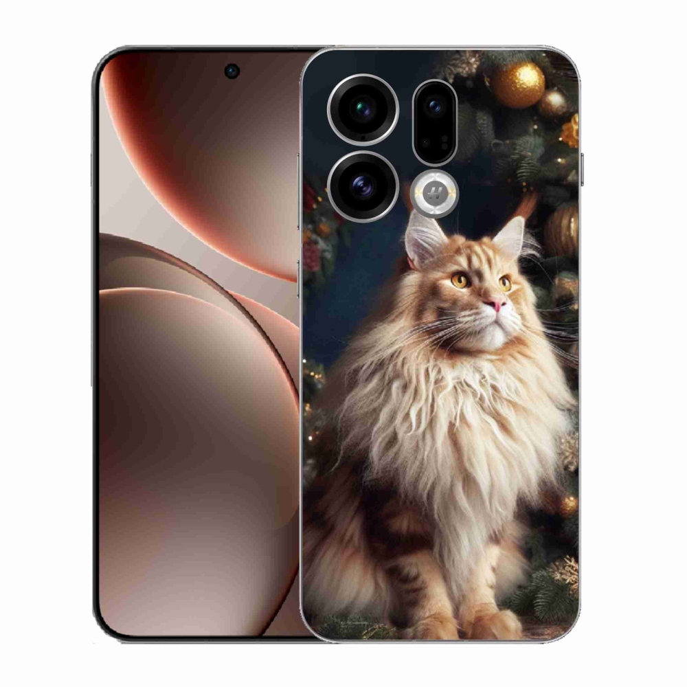 Gélový kryt mmCase na Oppo Find X9 - mačka pri stromčeku