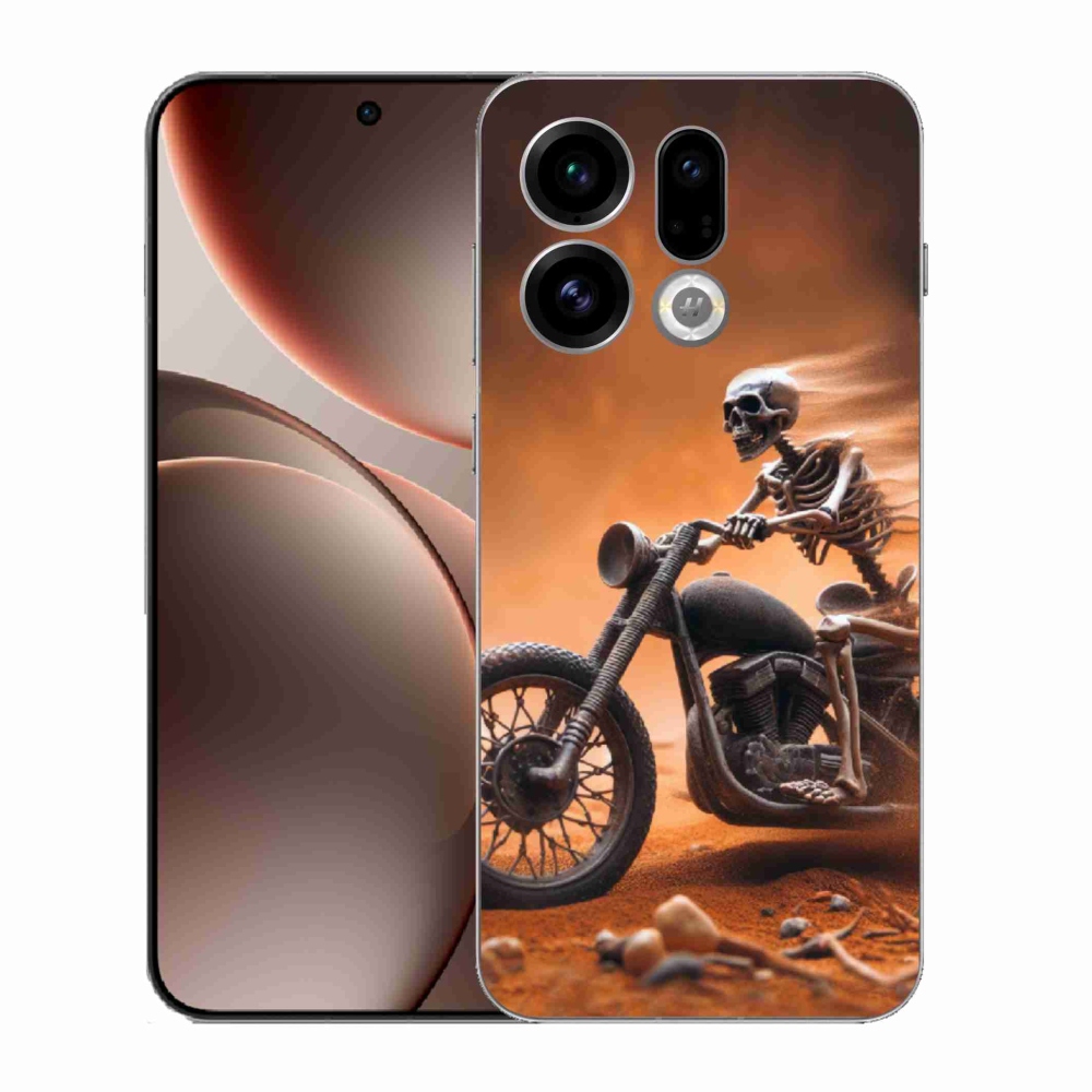 Gélový kryt mmCase na Oppo Find X9 - kostra na motorke
