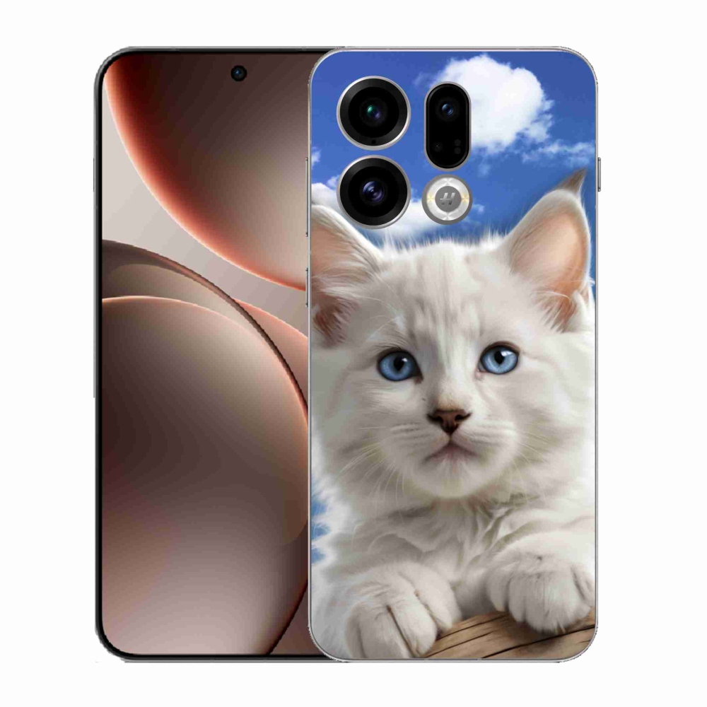 Gélový kryt mmCase na Oppo Find X9 - mačiatko a oblaky