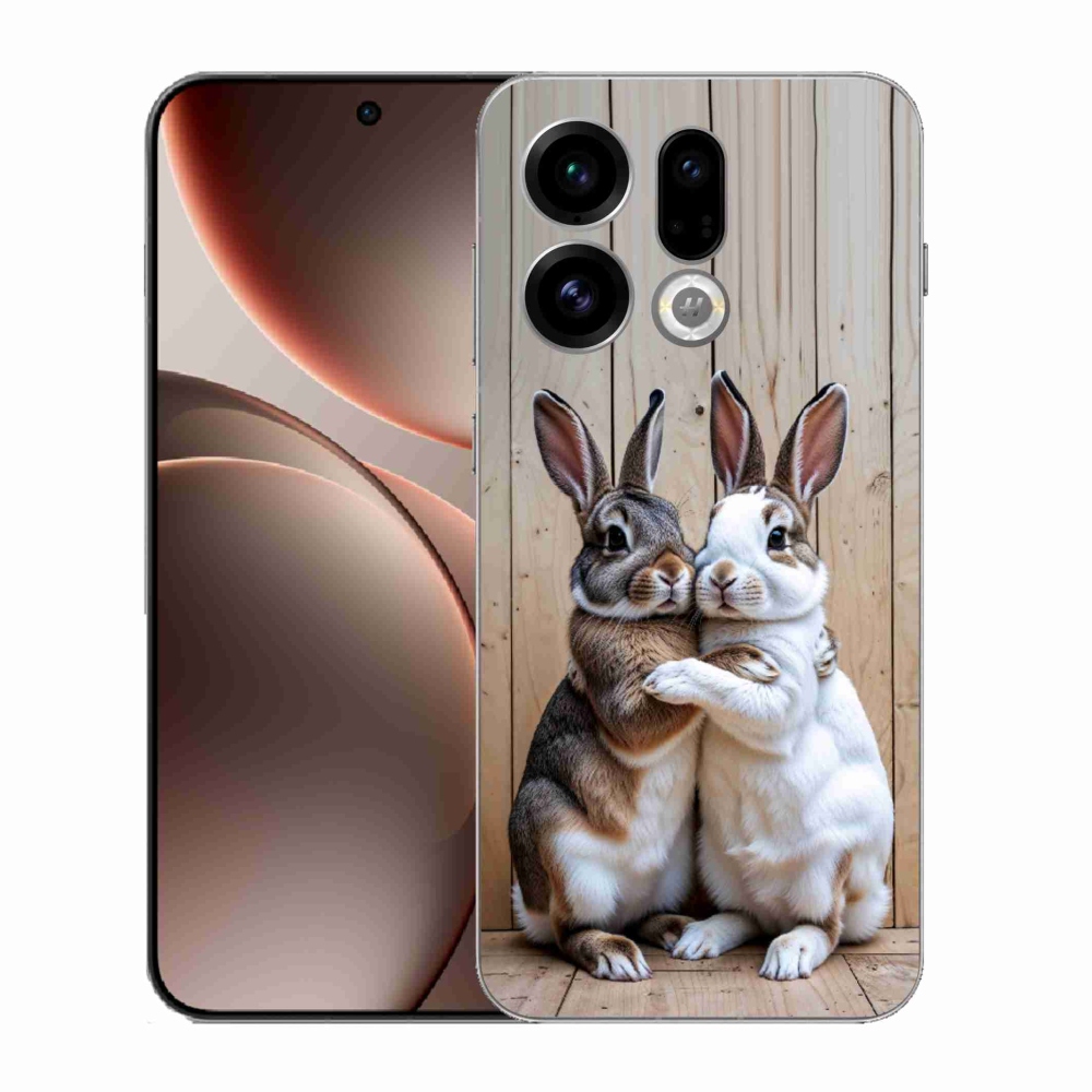 Gélový kryt mmCase na Oppo Find X9 - králičie pár