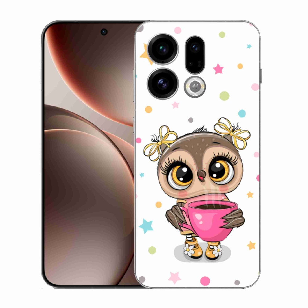 Gélový kryt mmCase na Oppo Find X9 - kreslená sovička