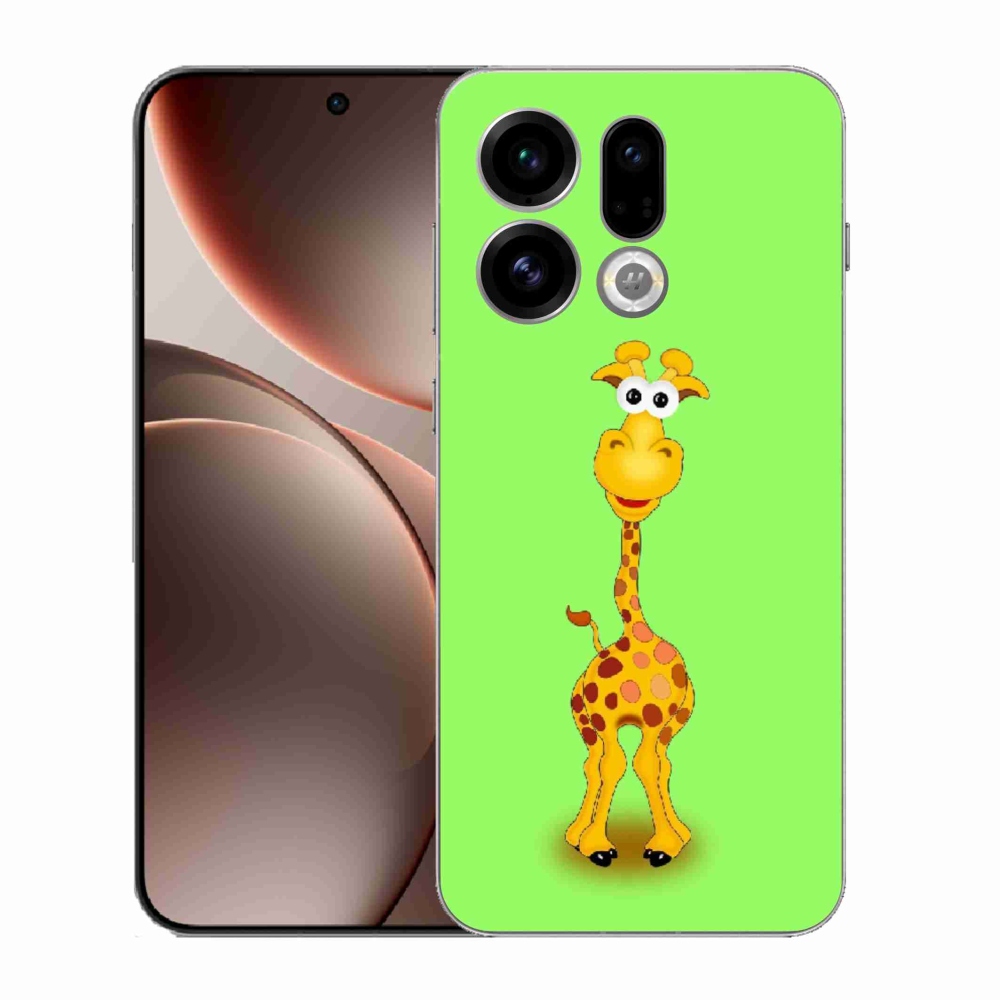 Gélový kryt mmCase na Oppo Find X9 - kreslená žirafa