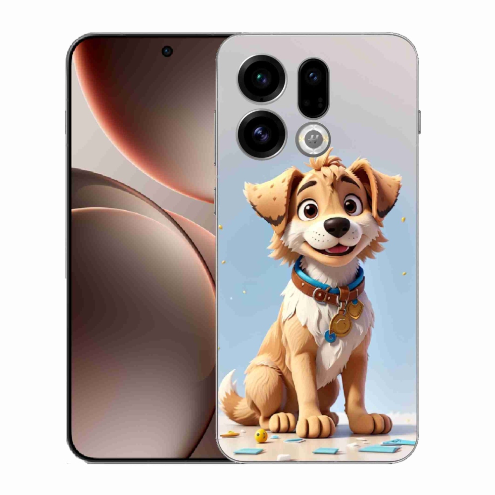 Gélový kryt mmCase na Oppo Find X9 - kreslené šteňa