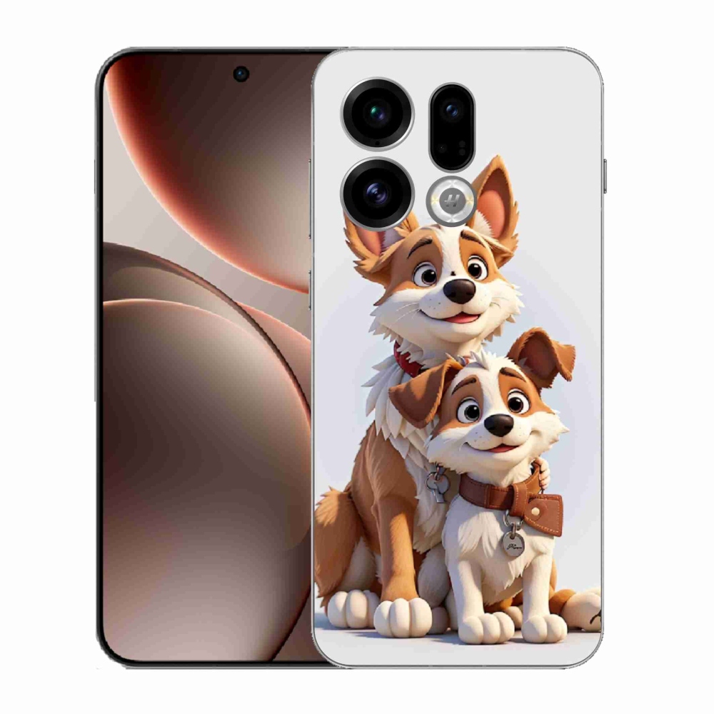 Gélový kryt mmCase na Oppo Find X9 - kreslenie psy