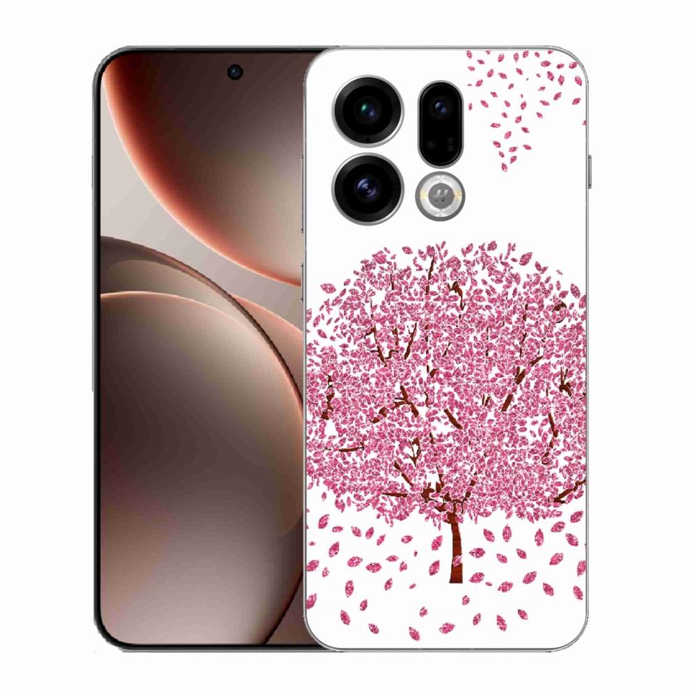 Gélový kryt mmCase na Oppo Find X9 - kreslený strom s listami