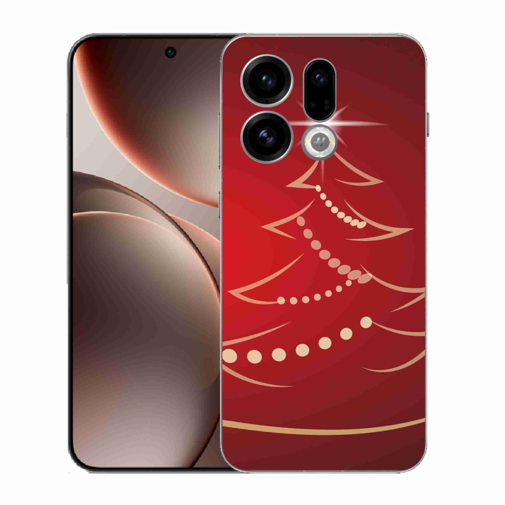 Gélový kryt mmCase na Oppo Find X9 - kreslený vianočný stromček