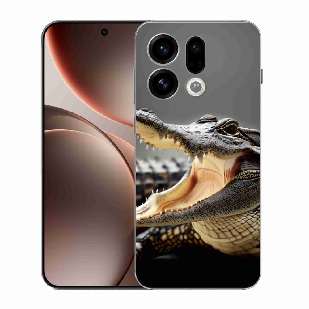 Gélový kryt mmCase na Oppo Find X9 - krokodíl
