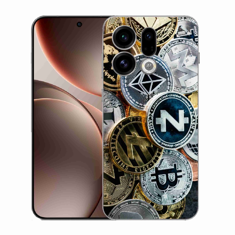 Gélový kryt mmCase na Oppo Find X9 - kryptomeny