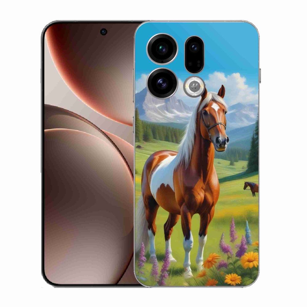Gélový kryt mmCase na Oppo Find X9 - kôň na lúke