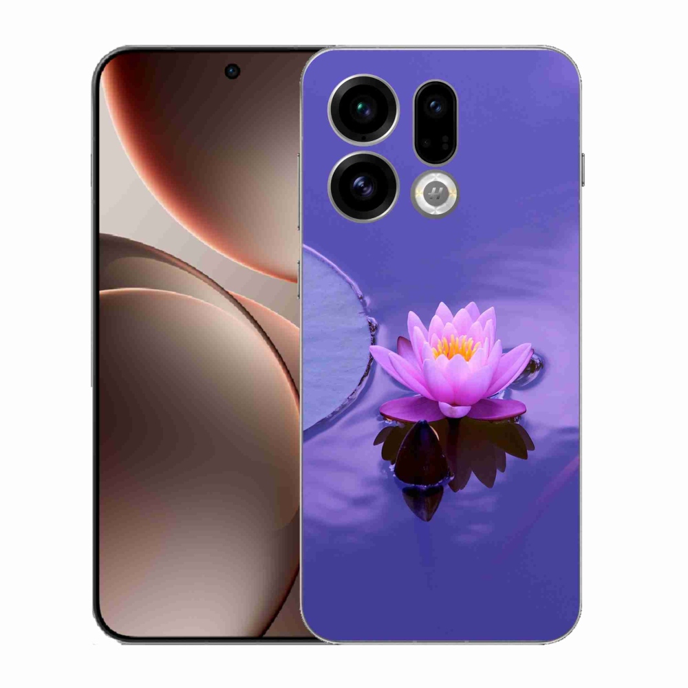 Gélový kryt mmCase na Oppo Find X9 - kvet na hladine