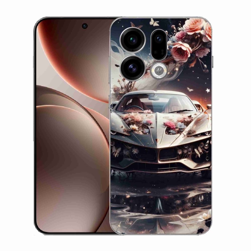 Gélový kryt mmCase na Oppo Find X9 - kvetinový športový automobil