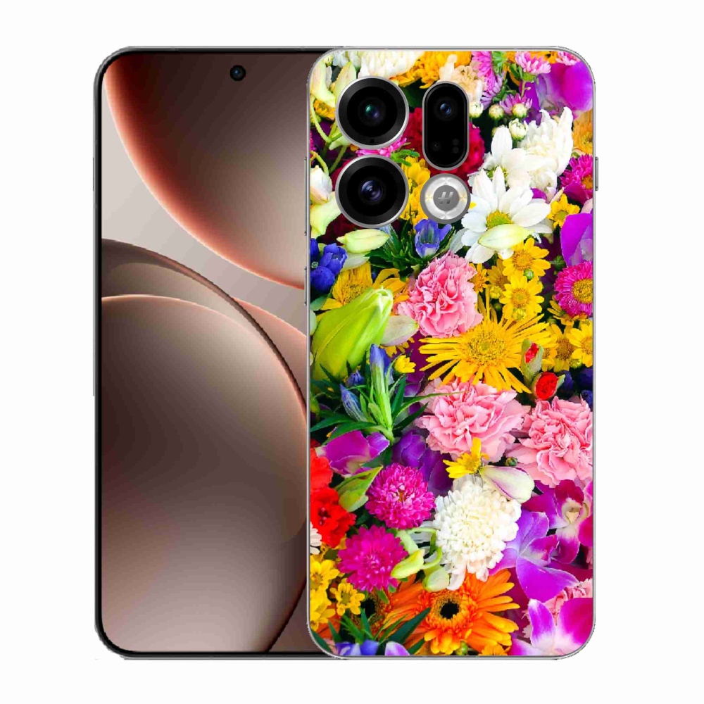 Gélový kryt mmCase na Oppo Find X9 - kvety 12