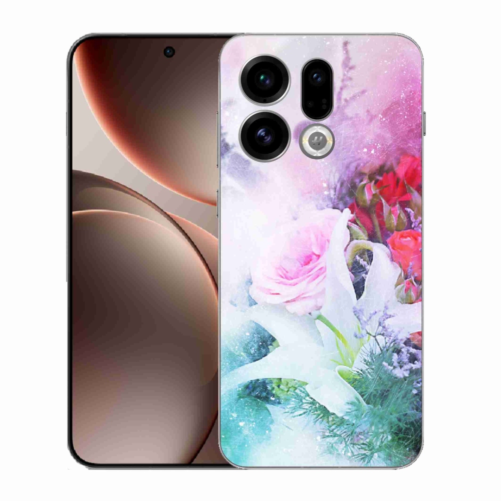 Gélový kryt mmCase na Oppo Find X9 - kvety 4