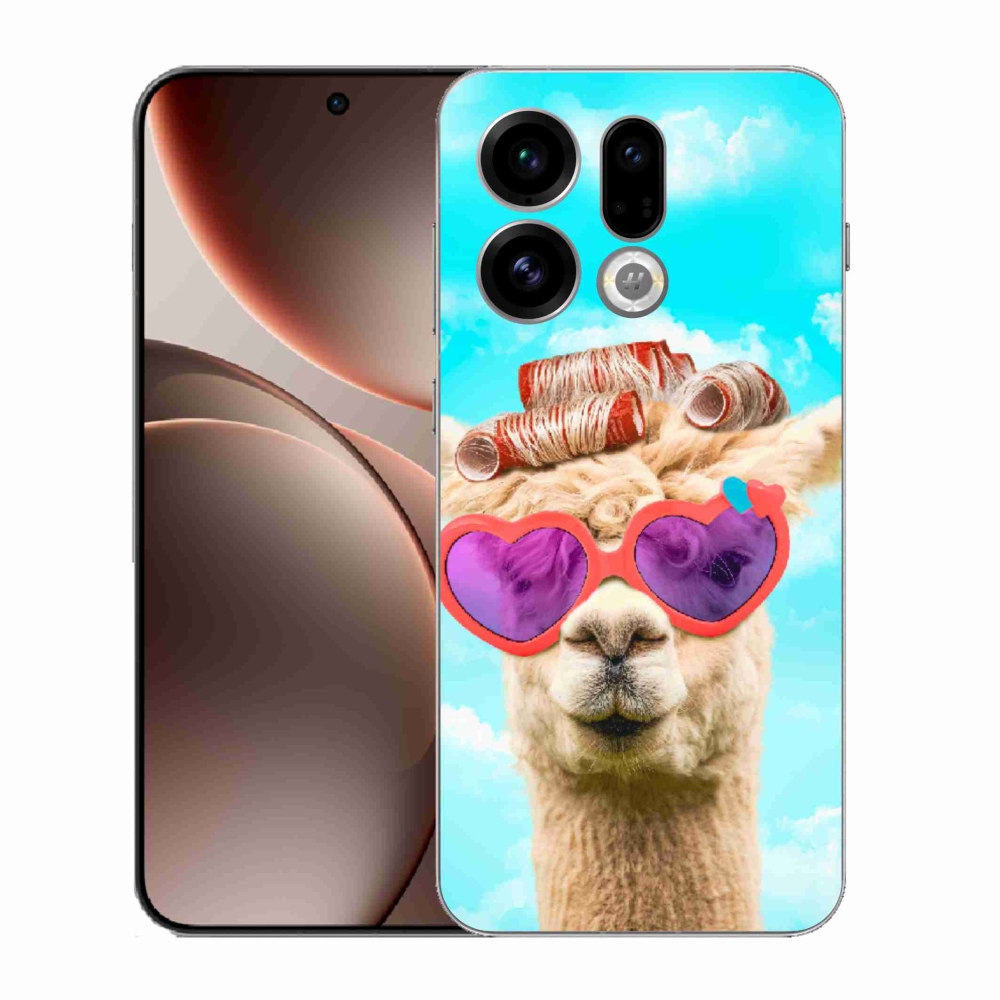 Gélový kryt mmCase na Oppo Find X9 - lama s okuliarmi