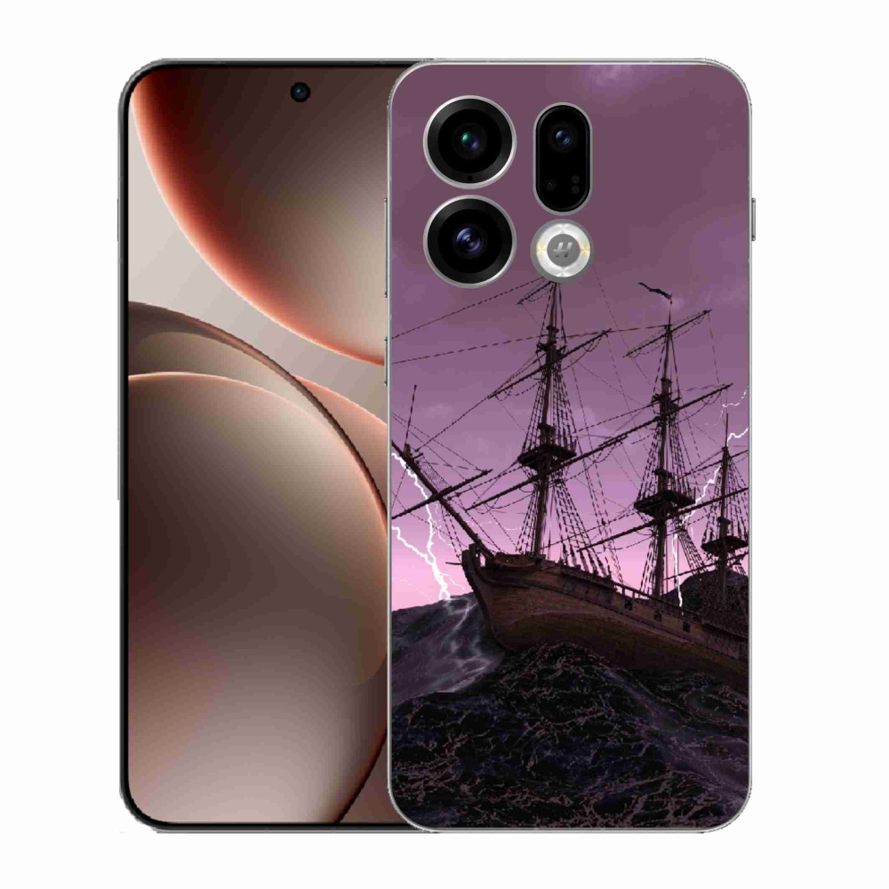 Gélový kryt mmCase na Oppo Find X9 - loď v búrke