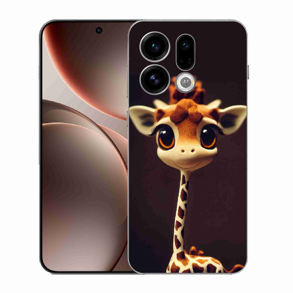 Gélový kryt mmCase na Oppo Find X9 - malá žirafa