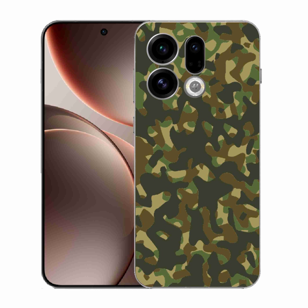 Gélový kryt mmCase na Oppo Find X9 - maskáčový vzor 1